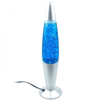Синяя лава-лампа с блестками (41 см)