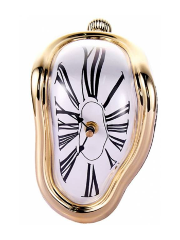 Стекающие пластиковые настенные часы (в стиле С. Дали)