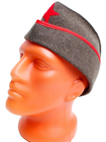 Шапка для бани "Пилотка" из шерстяного сукна (зеленый)