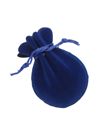 Бархатный подарочный мешочек синего цвета (9 х 7 см)