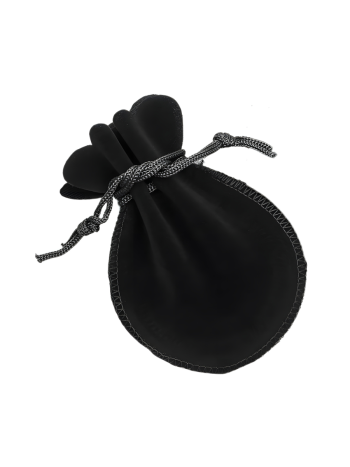 Бархатный подарочный мешочек черного цвета (9 х 7 см)