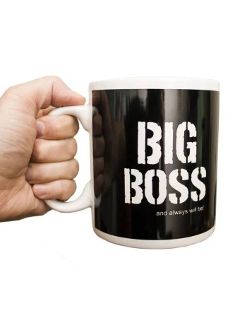 Большая керамическая кружка черная "Big Boss" (700 мл)