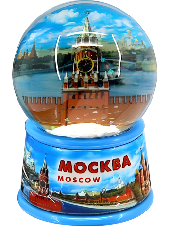 Шар со снегом сувенирный "Спасская башня" (диаметр 6,5 см)