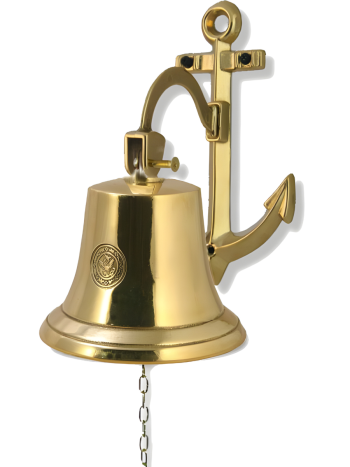 Корабельная рында на кронштейне "Якорь" (диаметр 21 см)