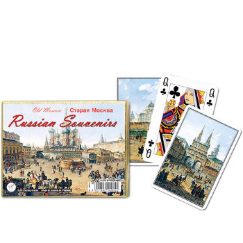 Коллекционные игральные карты "Старая Москва" (Piatnik, две колоды по 54 карты)