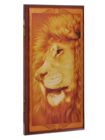 Нарды "Лев" с возможностью играть в шашки (60 x 30 х 4 см)