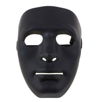 Карнавальная маска "Jabbawockeez" из театра кабуки черного цвета