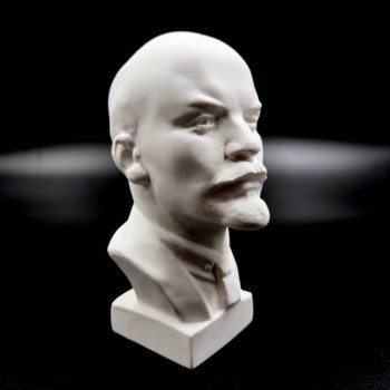 Статуэтка бюст В. И. Ленина из мраморной крошки (14 см)