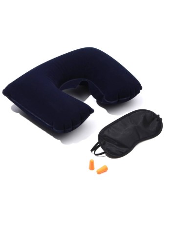 Набор для сна в дорогу (надувная подушка, беруши, мска для сна)