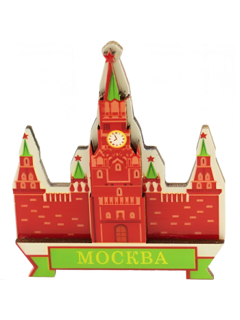 Магнит деревянный фигурный "Башни Кремля" (8,5х7,5 см)