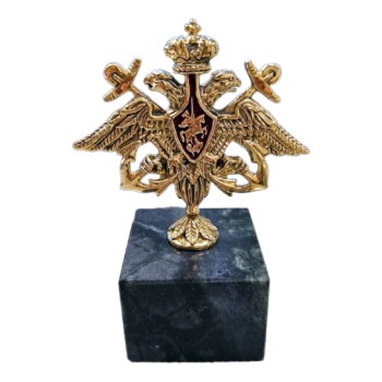 Статуэтка "Орел ВМФ" из бронзы и змеевика (10 х 8,5 х 4 см)
