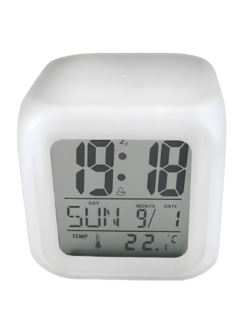 Будильник "Кубик" (с переливающейся подсветкой)