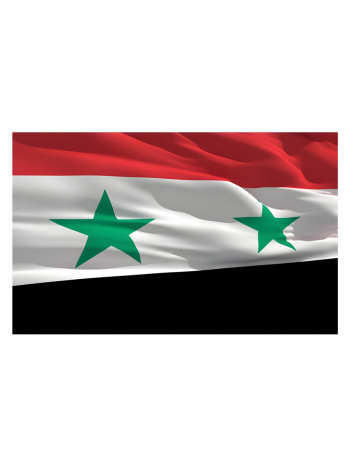 Флаг Сирии на флажном шелке с карманом для древка (135 х 90 см)