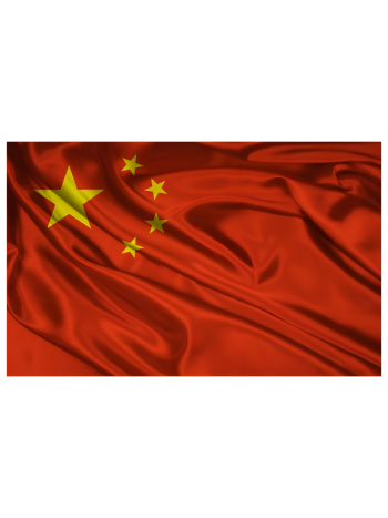 Флаг Китая на флажном шелке с карманом для древка (135 х 90 см)