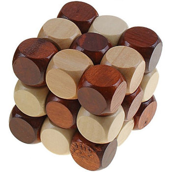 Деревянная головоломка "Кубик-змейка"