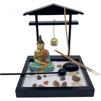 Сад дзен "Храм Будды" на деревянной подставке