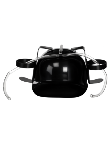 Черная пивная каска с подставками для банок (универсальный размер)