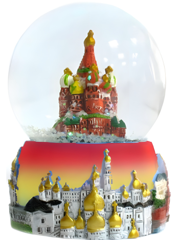 Шар со снегом сувенирный "Москва" (диаметр 4,5 см)