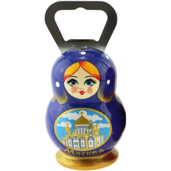 Открывашка деревянная фигурная "Московская матрешка"