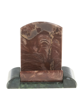 Подставка для телефона "Классика" из змеевика и лемезита