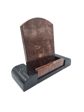 Подставка для телефона "Классика" из змеевика и лемезита