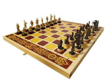 Шахматы "Ледовое побоище" (50 х 30 х 5 см)