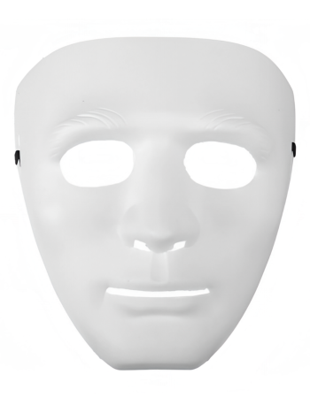 Карнавальная маска "Jabbawockeez" из театра кабуки белого цвета