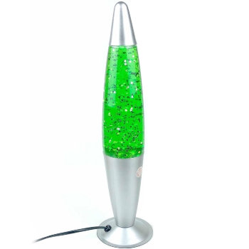 Зелёная лава-лампа с блёстками (41 см)