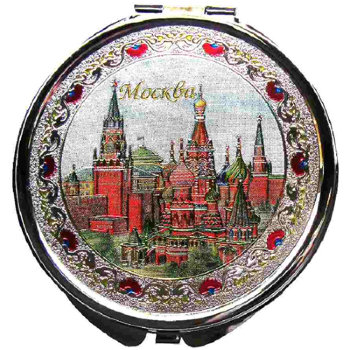 Карманное зеркальце "Московский Кремль"