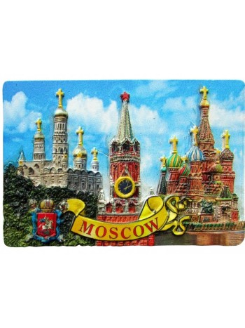 Магнит полистоун "Москва. Коллаж"