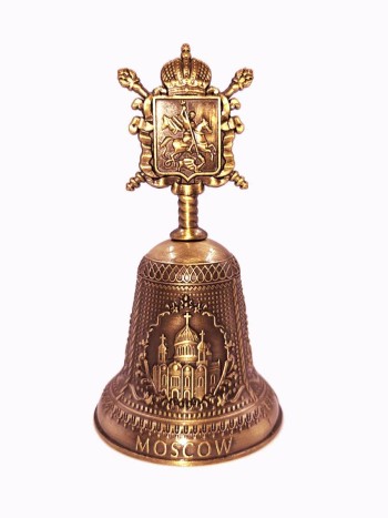 Колокольчик "Герб Москвы и Спасская башня" (11 см)