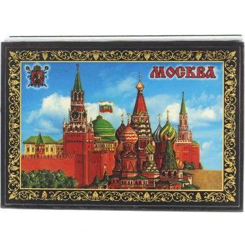 Деревянная шкатулка "Взгляни на Москву" (16 х 11 х 4 см)