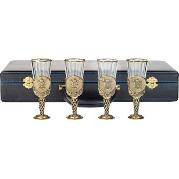 Набор из четырёх рюмок-лафитников "Герб Москвы" (50 мл)