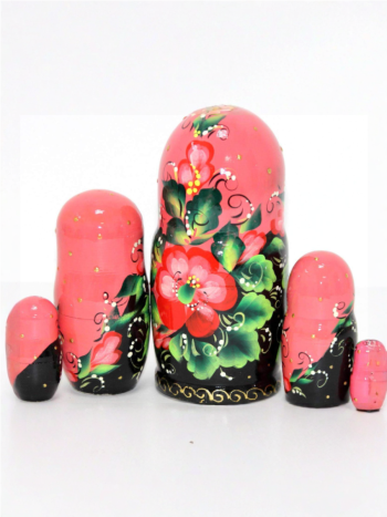 Матрешка "Флора" (5 мест, 17 см)