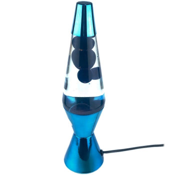 Лава лампа в синем корпусе с синим воском (36,5 см)