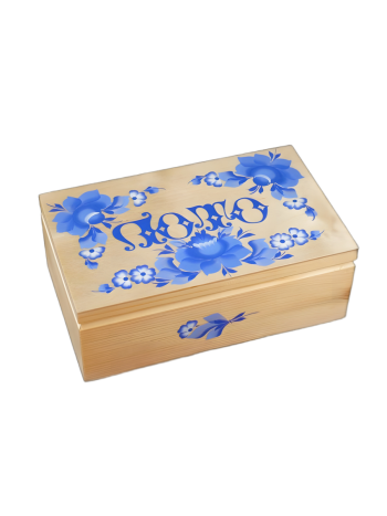 Подарочный набор русское лото "Роспись" в деревянной шкатулке