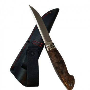 Нож "Волк" из стали 95х18 с рукоятью из композита с кожаными ножнами
