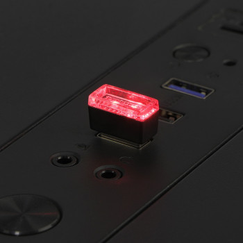 Декоративная подсветка в авто красного цвета (от USB)