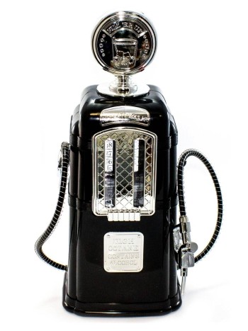 Диспенсер для напитков "Ретро бензоколонка" черный  (два отсека по 1000 мл) 