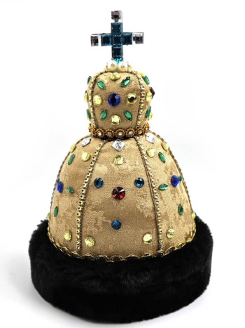 Штоф  стеклянный с декорированием "Царская шапка" (650 мл)