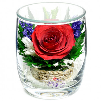 Роза в стекле SMR (9 см)