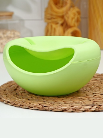Тарелка  с двумя отсеками для орешков и шелухи (Салатовый цвет)