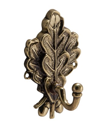 Крючок для обувной ложки "Дубовый лист" из латуни