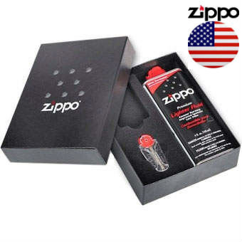 Подарочный набор для зажигалок Zippo (топливо, 6 кремней)