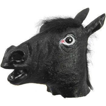 Карнавальная маска "Лошадь" черного цвета