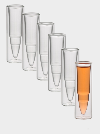 Набор стопок-шотов "Пуля" с двойными стенками (6 штук по 30 мл) 