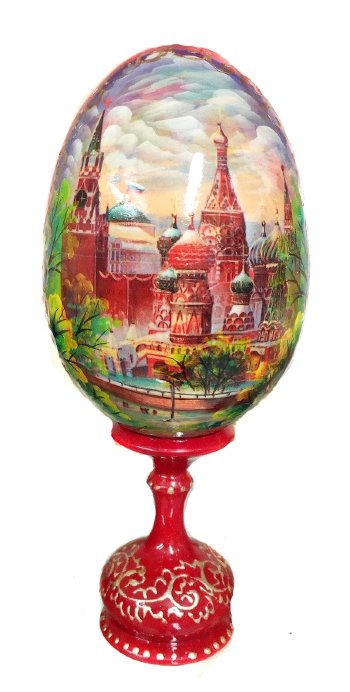 Декоративное деревянное яйцо "Москва"