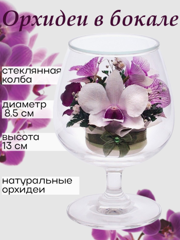 Орхидеи в бокале GSO (13 см)