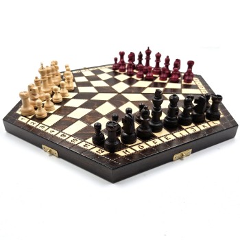 Шахматы на троих "Классика" (35 х 20 х 4,5 см)