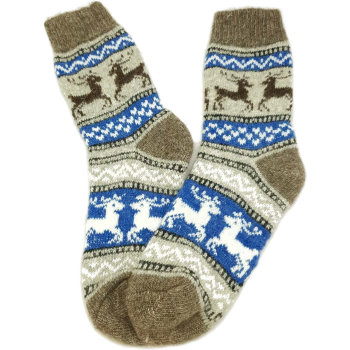 Рассказовские шерстяные носки "Финские олени" (размер 37-40)